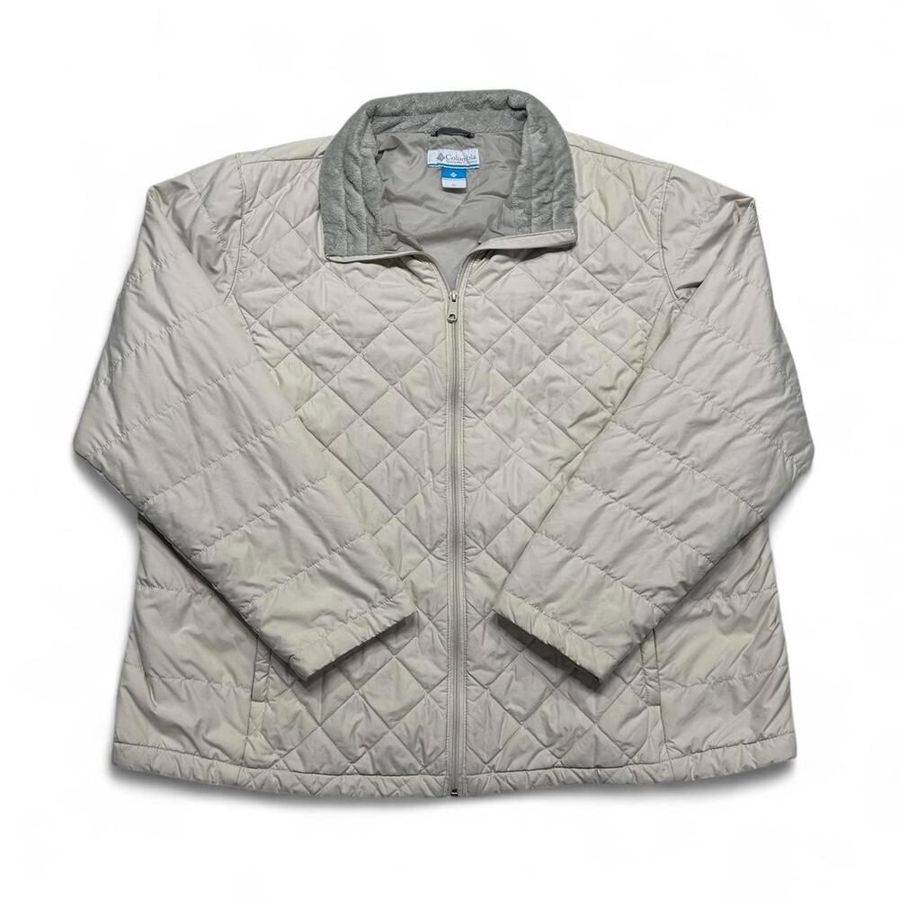 Columbia sportswear beige quilted insulated